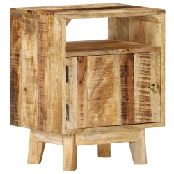 Stolik nocny, 40x30x50 cm, surowe drewno mango