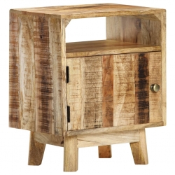 Stolik nocny, 40x30x50 cm, surowe drewno mango