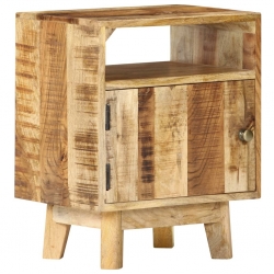 Stolik nocny, 40x30x50 cm, surowe drewno mango