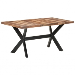 Stół jadalniany, 160x80x75 cm, drewno stylizowane na sheesham
