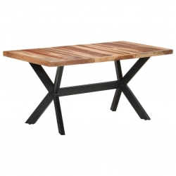 Stół jadalniany, 160x80x75 cm, drewno stylizowane na sheesham