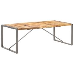 Stół jadalniany, 220x100x75 cm, surowe, lite drewno mango