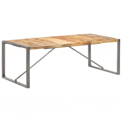Stół jadalniany, 220x100x75 cm, surowe, lite drewno mango