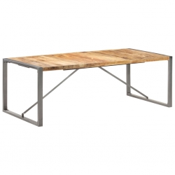 Stół jadalniany, 220x100x75 cm, surowe, lite drewno mango