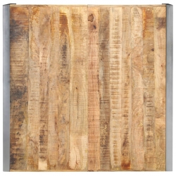 Stolik kawowy, 120 x 120 x 40 cm, surowe drewno mango