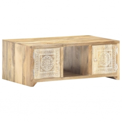 Stolik kawowy, 90 x 50 x 35 cm, lite drewno mango