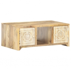 Stolik kawowy, 90 x 50 x 35 cm, lite drewno mango