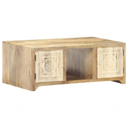Stolik kawowy, 90 x 50 x 35 cm, lite drewno mango