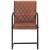 Krzesła stołowe, wspornikowe, 2 szt., brązowe, skóra naturalna