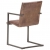 Krzesła stołowe, wspornikowe, 2 szt., postarzany brąz, skóra