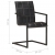 Krzesła stołowe, wspornikowe, 2 szt., czarne, skóra naturalna
