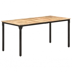 Stół jadalniany, 160 x 80 x 76 cm, surowe drewno mango
