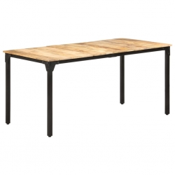 Stół jadalniany, 160 x 80 x 76 cm, surowe drewno mango