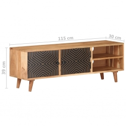 Szafka pod TV, 115x30x39 cm, lite drewno akacjowe