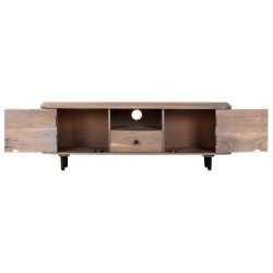 Szafka pod TV, 118x30x40 cm, lite drewno akacjowe