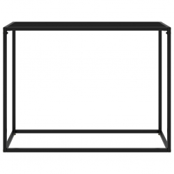 Stolik konsolowy, czarny, 100x35x75 cm, szkło hartowane