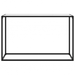 Stolik konsolowy, biały, 120x35x75 cm, szkło hartowane