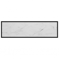 Stolik konsolowy, biały, 120x35x75 cm, szkło hartowane