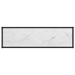 Stolik konsolowy, biały, 120x35x75 cm, szkło hartowane