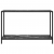 Stolik konsolowy, czarny, 120x35x75 cm, szkło hartowane