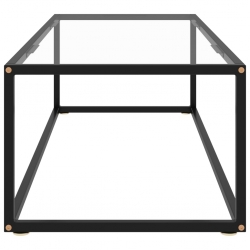Stolik kawowy, czarny, hartowane szkło, 120x50x35 cm