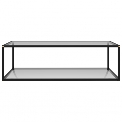Stolik kawowy, przezroczysty, 120x60x35 cm, szkło hartowane