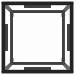 Stolik kawowy, czarny, szkło hartowane, 40x40x50 cm