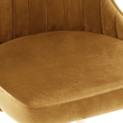 Krzesła stołowe, 2 szt., brązowe, aksamitne