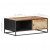 Stolik kawowy, 90x50x35 cm, drewno mango i naturalna trzcina