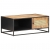 Stolik kawowy, 90x50x35 cm, drewno mango i naturalna trzcina
