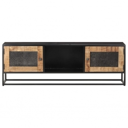 Szafka pod TV, 120x30x40 cm, surowe drewno mango