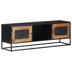 Szafka pod TV, 120x30x40 cm, surowe drewno mango