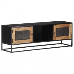Szafka pod TV, 120x30x40 cm, surowe drewno mango