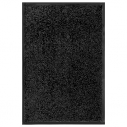 Wycieraczka z możliwością prania, czarna, 40 x 60 cm