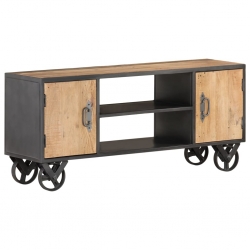 Szafka pod TV, 110 x 30 x 49 cm, lite drewno z odzysku