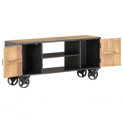 Szafka pod TV, 110 x 30 x 49 cm, lite drewno z odzysku