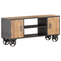 Szafka pod TV, 110 x 30 x 49 cm, lite drewno z odzysku
