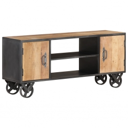 Szafka pod TV, 110 x 30 x 49 cm, lite drewno z odzysku