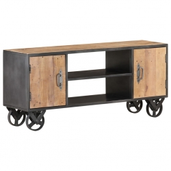 Szafka pod TV, 110 x 30 x 49 cm, lite drewno z odzysku