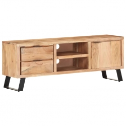 Szafka pod TV, 120x30x42 cm, drewno akacjowe, naturalna krawędź