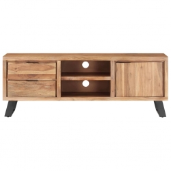Szafka pod TV, 120x30x42 cm, drewno akacjowe, naturalna krawędź