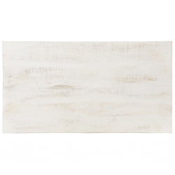 Stolik kawowy, biały, 110 x 60 x 45 cm, lite drewno mango