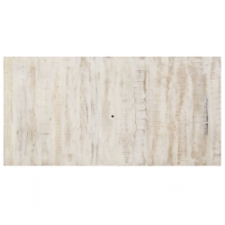 Stół jadalniany, biały, 180 x 90 x 76 cm, lite drewno mango