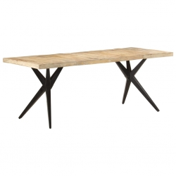 Stół jadalniany, 200x90x76 cm, surowe drewno mango