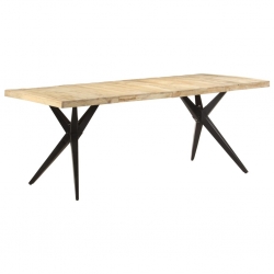 Stół jadalniany, 200x90x76 cm, surowe drewno mango