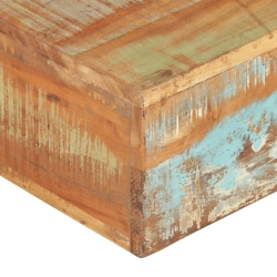 Stolik kawowy, 80x80x28 cm, lite drewno odzyskane