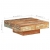 Stolik kawowy, 80x80x28 cm, lite drewno odzyskane
