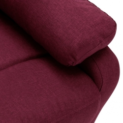 2-osobowa sofa rozkładana, fioletowa, tapicerowana tkaniną