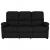 3-osobowa sofa rozkładana, czarna, tapicerowana tkaniną