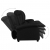 3-osobowa sofa rozkładana, czarna, tapicerowana tkaniną